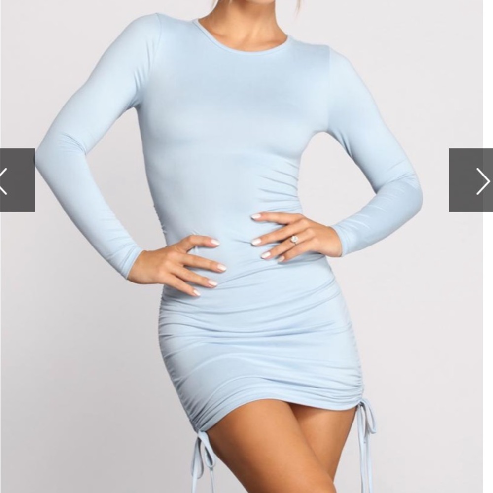 Baby Blue Long Sleeve Dress